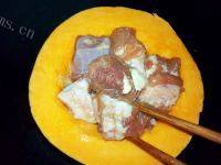 家常菜南瓜蒸排骨做法图解4)