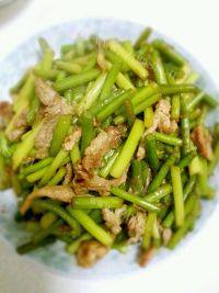 营养美食之蒜薹炒肉丝