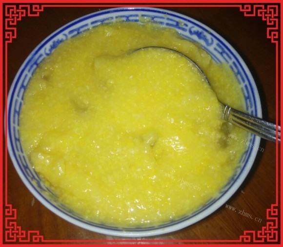 自制玉米面粥
