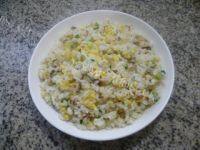 自己做的香菇鸡蛋炒饭