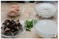 美味的香菇鸡丝粥做法图解1)
