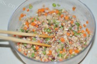 香菇茄子蒸饭做法图解3)