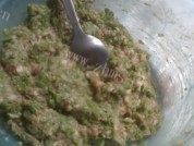 自己做的豇豆猪肉包做法图解3)