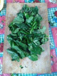 秀色可餐的青菜饼做法图解2)