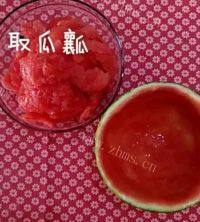美味的西瓜冰淇淋做法图解2)