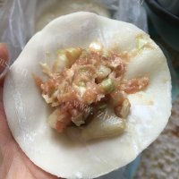 美味的猪肉白菜蒸饺做法图解7)