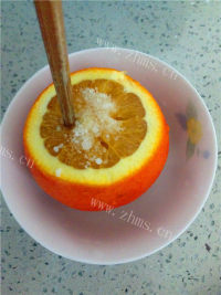 美味的盐蒸橙子做法图解5)