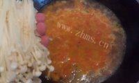 家常菜茄汁金针菇做法图解6)