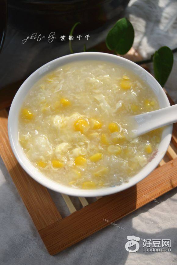 自己做的玉米蛋花粥