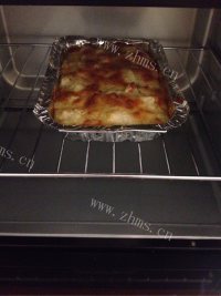 美味的培根焗薯蓉做法图解5)
