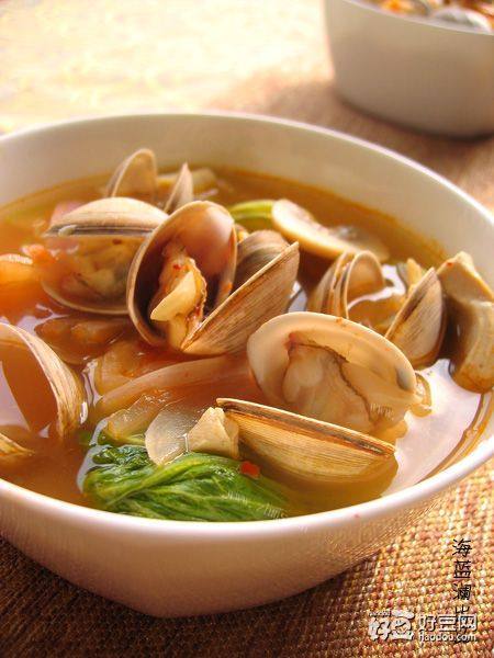 韩式泡菜蛤蜊汤