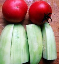 家常菜西葫芦炒番茄做法图解1)