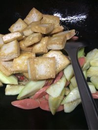丝瓜豆腐家庭版做法图解9)