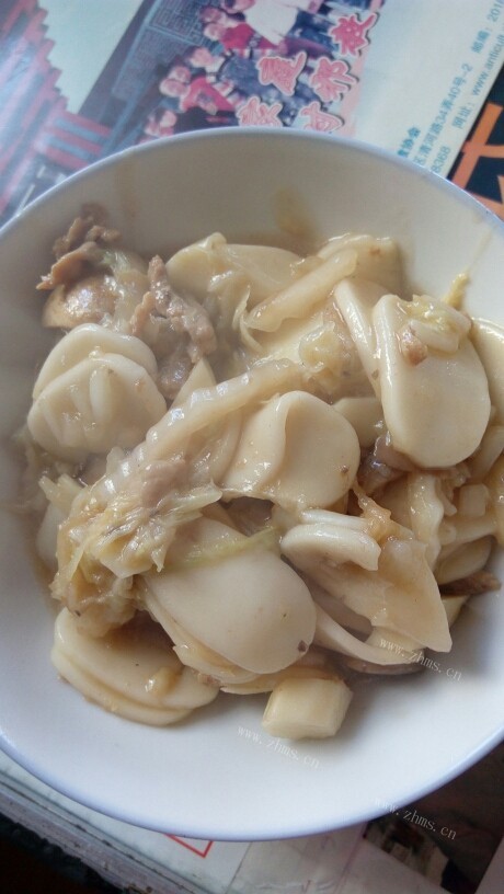 白菜肉丝炒年糕