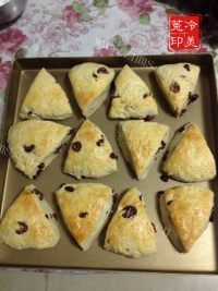 自制奶油奶酪全麦蔓越莓司康做法图解16)
