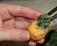 自制油豆腐塞肉做法图解4)