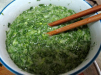 好吃的香菜土豆翡翠饼做法图解6)