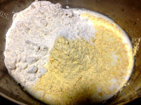 美味奶香玉米发面饼做法图解2)