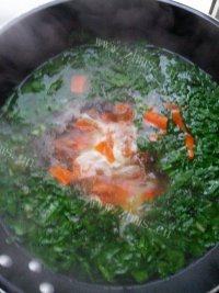味道不错的青菜鸡蛋面做法图解6)