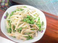 家常菜茭白炒毛豆