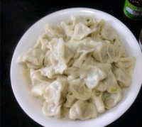 美味的韭菜猪肉饺子
