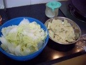 家常菜白菜炒干豆腐做法图解1)