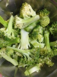 清香的西兰花炒黄豆做法图解1)