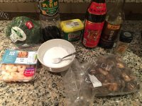 好吃的虾仁西兰花炒蘑菇做法图解1)