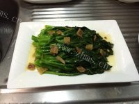 潮式方鱼炒芥兰做法图解9)
