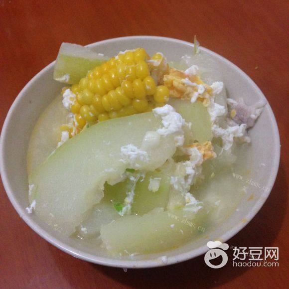 咸蛋玉米节瓜汤