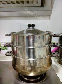 美味的红枣玉米发糕做法图解9)