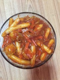 热腾腾的辣炒年糕做法图解10)