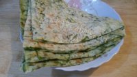 可口的鲍芹菜叶子饼做法图解8)