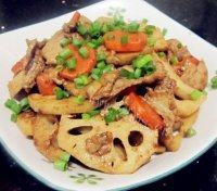 家庭版莲藕炒肉片