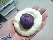 自制紫薯面包花儿做法图解3)