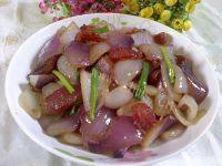 家常菜洋葱炒腊肠