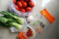 美味的青菜番茄蛋面做法图解1)