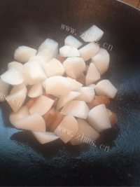 萝卜焖肉做法图解4)