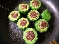 家常菜酿苦瓜做法图解5)