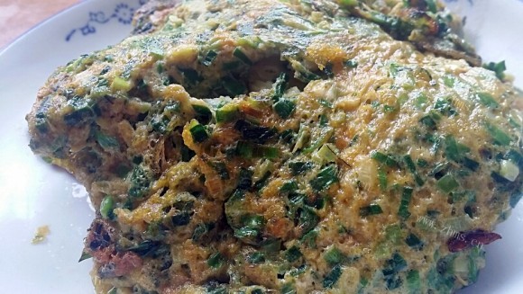 独特的韭菜鸡蛋饼