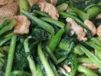 家常菜菜心炒肉片做法图解11)