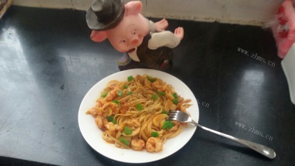 可口的海鲜意大利面