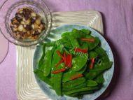 腊味荷兰豆做法图解1)