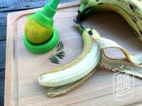 小吃肉桂香蕉培根卷做法图解2)