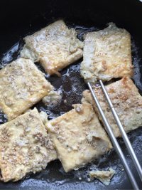 风味香煎豆干做法图解7)