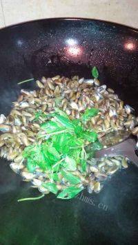 很有食欲的九层塔炒薄壳做法图解2)