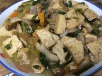 家常菜豆腐炒肉