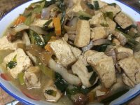 家常菜豆腐炒肉