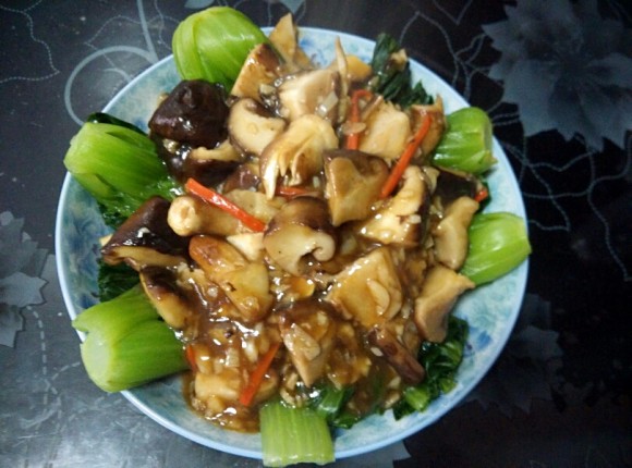 满口清香的香菇油菜