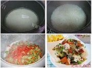 美味的五彩扁豆饭做法图解5)
